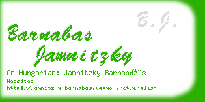 barnabas jamnitzky business card